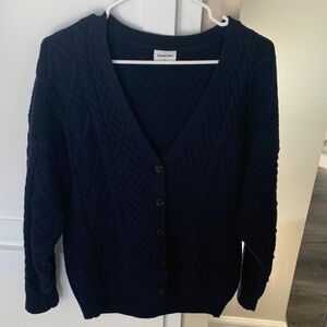 Sunday Best Deep Blue Knit Cardigan